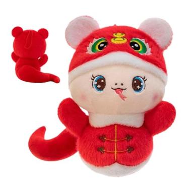 Imagem de Brinquedo de pelúcia de cobra de ano novo chinês, pelúcia de cobra de ano novo lunar, Acompanha Boneca de Pelúcia, Brinquedo de pelúcia de cobra mascote chinesa, animal de pelúcia de 2025 anos de cobr