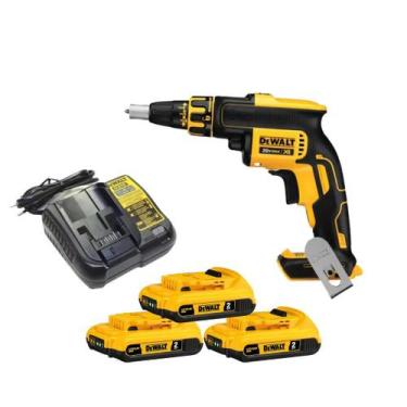 Imagem de Parafusadeira Drywall Gesso 20v 3 Baterias Dewalt Dcf620 Bivolt
