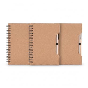 Imagem de Caderno Ecológico Espiral com Capa de Papelão, 70 Folhas sem Pauta, 14,5x11cm, com Caneta Reciclada e Sticky Notes (3)