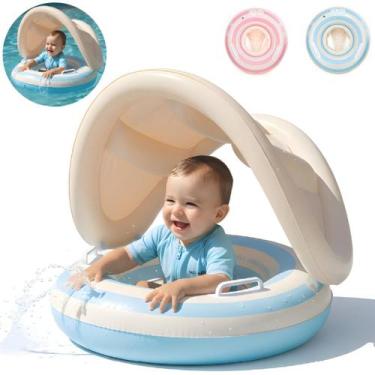 Imagem de Boia Infantil Com Toldo Inflável Baby Float Para Piscina - Nash, Azul