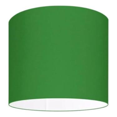Imagem de Cúpula para Abajur 30x20 Algodão diversas Cores Bocal 3,5cm Nacional (Verde)