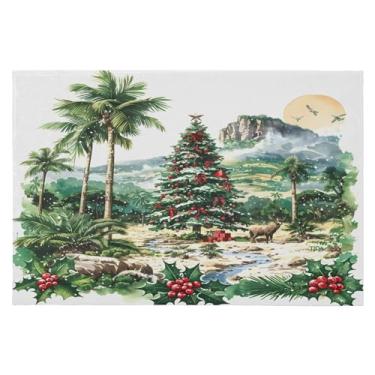 Imagem de CEBUGI Tapete de área 60 x 90 cm macio lavável tapete antiderrapante com suporte de borracha tapetes de área de fundo de Natal para sala de estar, quarto, decoração de casa