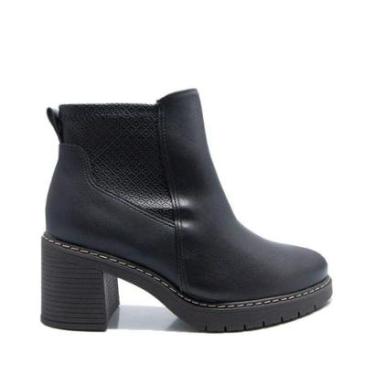 Imagem de Bota Piccadilly Preta Salto Médio-Feminino
