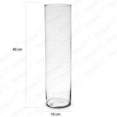 Imagem de Vaso de Vidro para Decoração Tubo de Vidro 40x10 - Pense Flores