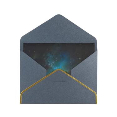 Imagem de SKKNT Cartões comemorativos com estampa verde galáxia para todas as ocasiões, convites de festa de aniversário de casamento, 12,7 x 15,2 cm