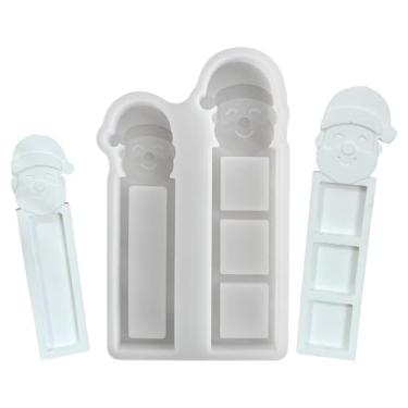 Imagem de Moldes de resina de Natal com design de Papai Noel - moldes de doces de Natal - moldes fofos para sabonete, chocolate, biscoitos, doces, artesanato, enchimento, decoração de cozinha de férias