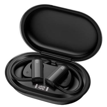 Imagem de Fone Bluetooth α’GOLD V5.3 – Som Premium, Case com Display Digital 500mAh, Até 15h de Bateria, Microfone HD, Confortável e À Prova d’Água IPX5 – Ideal para Trabalho, Gamer, Corrida e Esportes