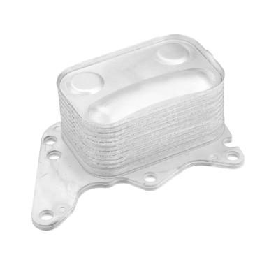 Imagem de A ABSOPRO Resfriador de óleo automático do motor No.11427552687 Trocador de calor de transmissão Resfriador de óleo para Mini Cooper S alumínio prateado