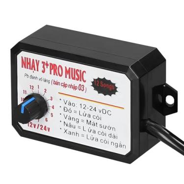 Imagem de Controlador de Buzina 12 tons Unidade Controle Som Elétrico com Luz Alto-Falante 12-24V para Carro Caminhão Barco Maríti