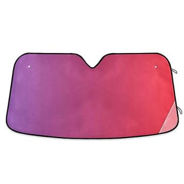 Imagem de Protetor solar automotivo gradiente vermelho roxo, bloqueador solar de janela, proteção UV dobrável para janela de carro, bloqueador solar para carro