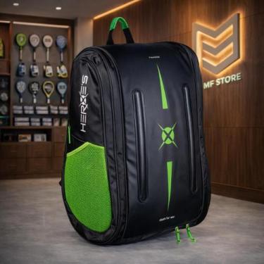 Imagem de Raqueteira Heroes Thunder Elettra 2025 PRETA/VERDE