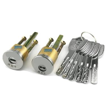 Imagem de Cilindro de fechadura de porta externa de nível C com centro universal e fechadura excêntrica de ferro/madeira 1 peça (excêntrico)