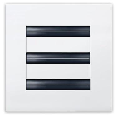 Imagem de Vontera Capa de ventilação AC moderna 6x6 - Saída de ar decorativa branca em alumínio - Grade de registro de difusor de ranhura linear padrão para teto, paredes e pisos - Fluxo de ar ajustável