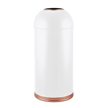 Imagem de Caixote de lixo externo grande lata de lixo de aço inoxidável externo com balde interno removível, recipiente de lixo comercial de topo aberto, 48L/12,6 galões grande