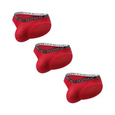 Imagem de Cuecas Triangulares De Verão Em Malha Respirável Com Cinta Fina E Elás