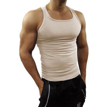 Imagem de Regata Masculina Básica Lisa Tank01 Sjons, Creme, egg