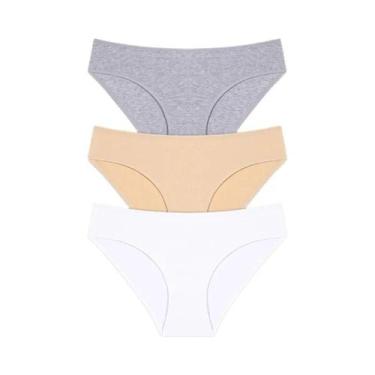 Imagem de Conjunto De Calcinhas De Algodão Femininas S-XL 8 Cores Sólidas Linger