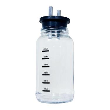 Imagem de Frasco graduado para lipo vidro 600ml c/ tampa - AEOU, 600ML
