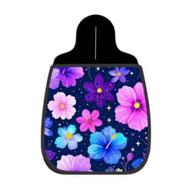 Imagem de Lixeira De Carro Organizador Lixinhocar Floral Galáxia Azul e Roxo