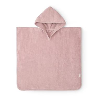Imagem de Ehrenkind Poncho de toalha com capuz infantil - Roupão de banho 100% algodão orgânico para meninos e meninas, terry macio e absorvente, certificado Oeko-Tex, tamanho único, rosa, perfeito para banho