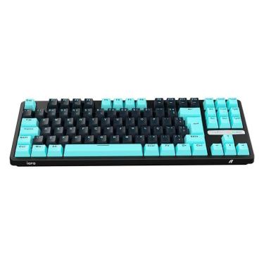 Imagem de Teclado Gamer Aplus Gasket Iara Obsedian Aqua, Hotswap, 80%, Switch Blue Huano, - AK400-Unissex