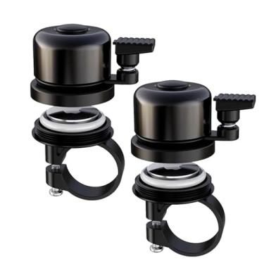 Imagem de Sino de bicicleta de metal para caixa Airtag liga de alumínio à prova d'água suporte para bicicleta rastreador GPS suporte anti-perda compatível com acessórios de bicicleta Apple AirTag(2pcs Bell)