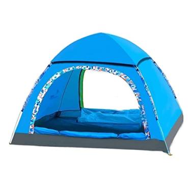 Imagem de AkosOL Tendas para acampamento, praia, abertura rápida, barraca de acampamento, grande espaço, super respirável, barraca para 2 a 3 pessoas, à prova de chuva, para acampamento, caminhada, viagem, 150