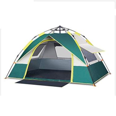Imagem de Tenda leve para mochila para 2 a 3 pessoas, à prova de vento, para acampamento, tenda familiar, camada dupla, barraca de praia com pop-up automático para acampamento ao ar livre, família, praia, caça