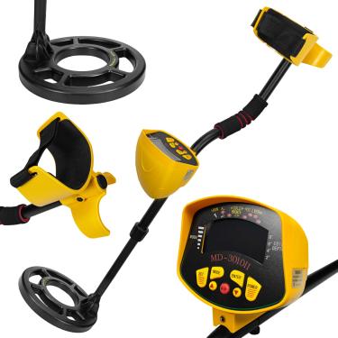 Imagem de Detector de Metais Profissional MD-3010/1, Alcance de 1.5m e Frequência 7.5kHz, à Prova d'Água e Quedas, com 3 Modos para Praia, Campo e Jardim, Ideal para Ouro, Prata e Moedas