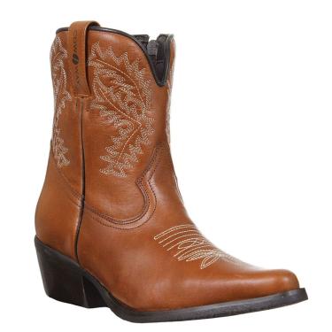 Imagem de Bota Texana Feminina Caramelo Cano Curto Cow Way 37757