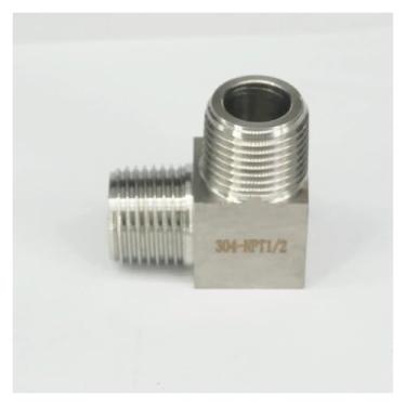 Imagem de Encaixe de tubulação de cotovelo macho NPT de 1/5.1 cm aço inoxidável 304 óleo de água a gás