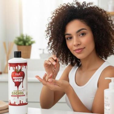 Imagem de Ativador de Cachos Ella Morango de Amor 1L Definição 72h e Brilho Inte