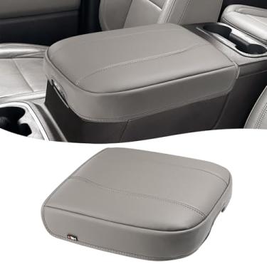 Imagem de KBH Capa de apoio de braço do console central para GMC Sierra e Chevrolet Chevy Silverado 2019-2026, Yukon & Tahoe & Suburban 2021-2026, assento de balde, protetor de tampa de descanso de braço