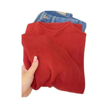 Imagem de Suéter Feminino Slim Fit De Gola Alta, Pulôver De Malha Macio E Quente