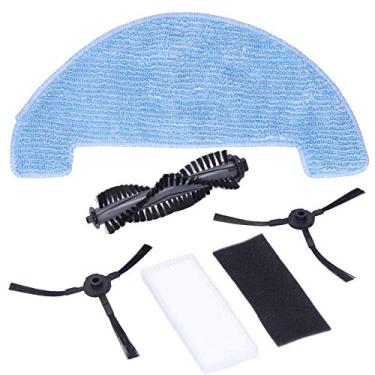 Imagem de Vassoura rolante escova filtro pano de limpeza kit escova lateral peças de reposição para a4s conjunto de acessórios de vassoura melhorar a eficiência de limpeza material abs