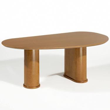 Imagem de Mesa De Jantar 6 Lugares Orgânica Ourense 180x100 Cm Madeira Maciça M04 Castanho - Lyam Decor