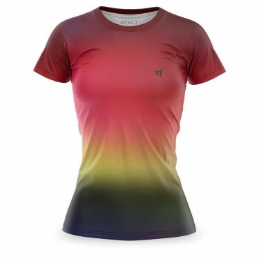 Imagem de Camiseta Feminina Academia Estampa Degradê Gola Redonda-Feminino