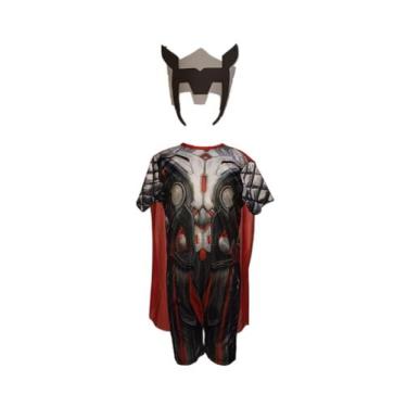 Imagem de Fantasia Roupa Infantil Thor Com Máscara - Bililika, Colorido, P