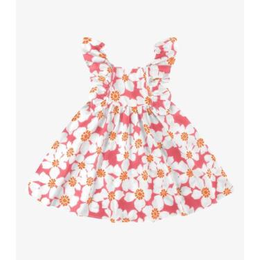 Imagem de Vestido Feminino Popeline Rovi Kids Rosa, 12, Rosa