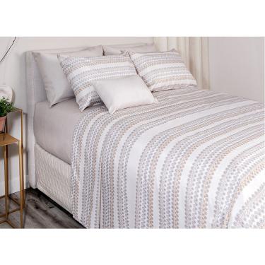 Imagem de Jogo de Cama Duplo Casal 4 Peças 140 Fios 250x220cm Vittorio Realce Premium - Sultan