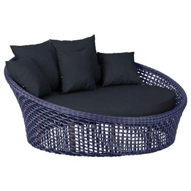 Imagem de Chaise Hungria Pintura Marrom Corda Náutica E12 Trama Azul