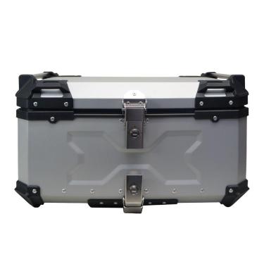 Imagem de Baú Moto Traseiro 60 Litros 2 Capacetes Aluminio Tronos