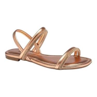 Imagem de Sandalia Dakota Y6972 Rasteira Baixa Brilho Elastico Confortavel-Feminino