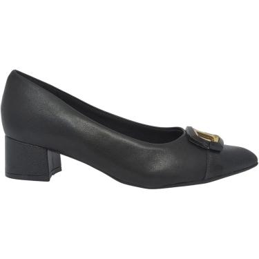 Imagem de Sapato Feminino Scarpin Casual Social Dia a Dia Bico Fino Salto Bloco Médio Calce Fácil Piccadilly 739095