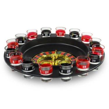Imagem de Jogo cassino shot roleta com 16 copos de vidro - Drink