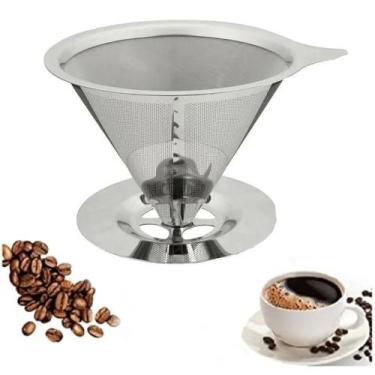 Imagem de Coador Filtro de Café Pour Over em Aço Inox Tam. 103 - MJ