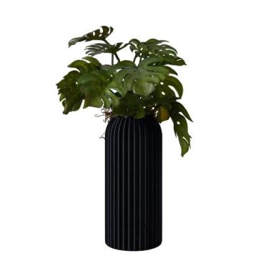 Imagem de Vaso Alto Rajado - Adornos - Galanta, Preto