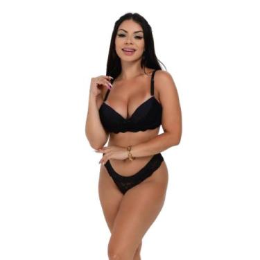 Imagem de Conjuntos Rendado Lingerie Calcinha E Sutiã Revenda Cores Variadas - P