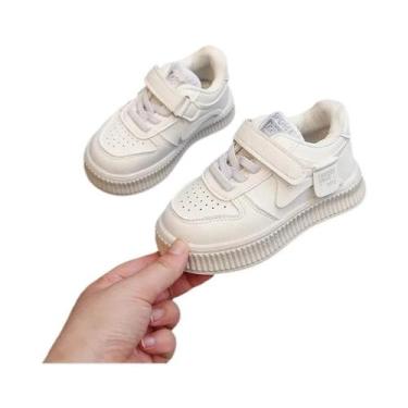 Imagem de Tênis Brancos De Cano Baixo Para Crianças, Calçados Esportivos De Prim