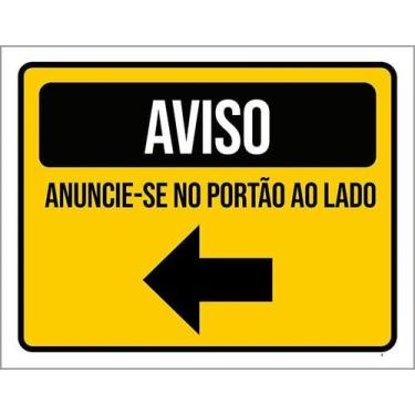 Imagem de Kit 10 Placa Acm Aviso Anuncie-Se Portão Lado 18X23 - Sinalizo